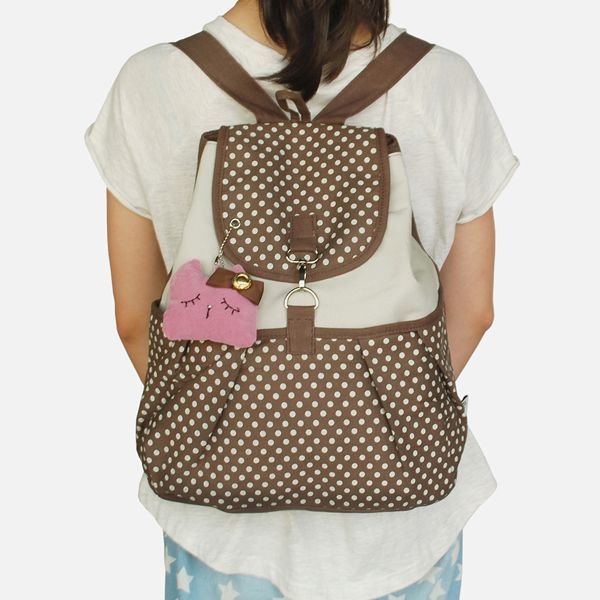[Forest Girl] Fabric Art School Backpack Outdoor Daypack
