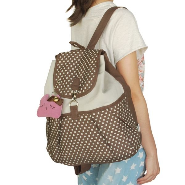 [Forest Girl] Fabric Art School Backpack Outdoor Daypack