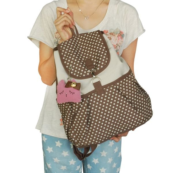 [Forest Girl] Fabric Art School Backpack Outdoor Daypack