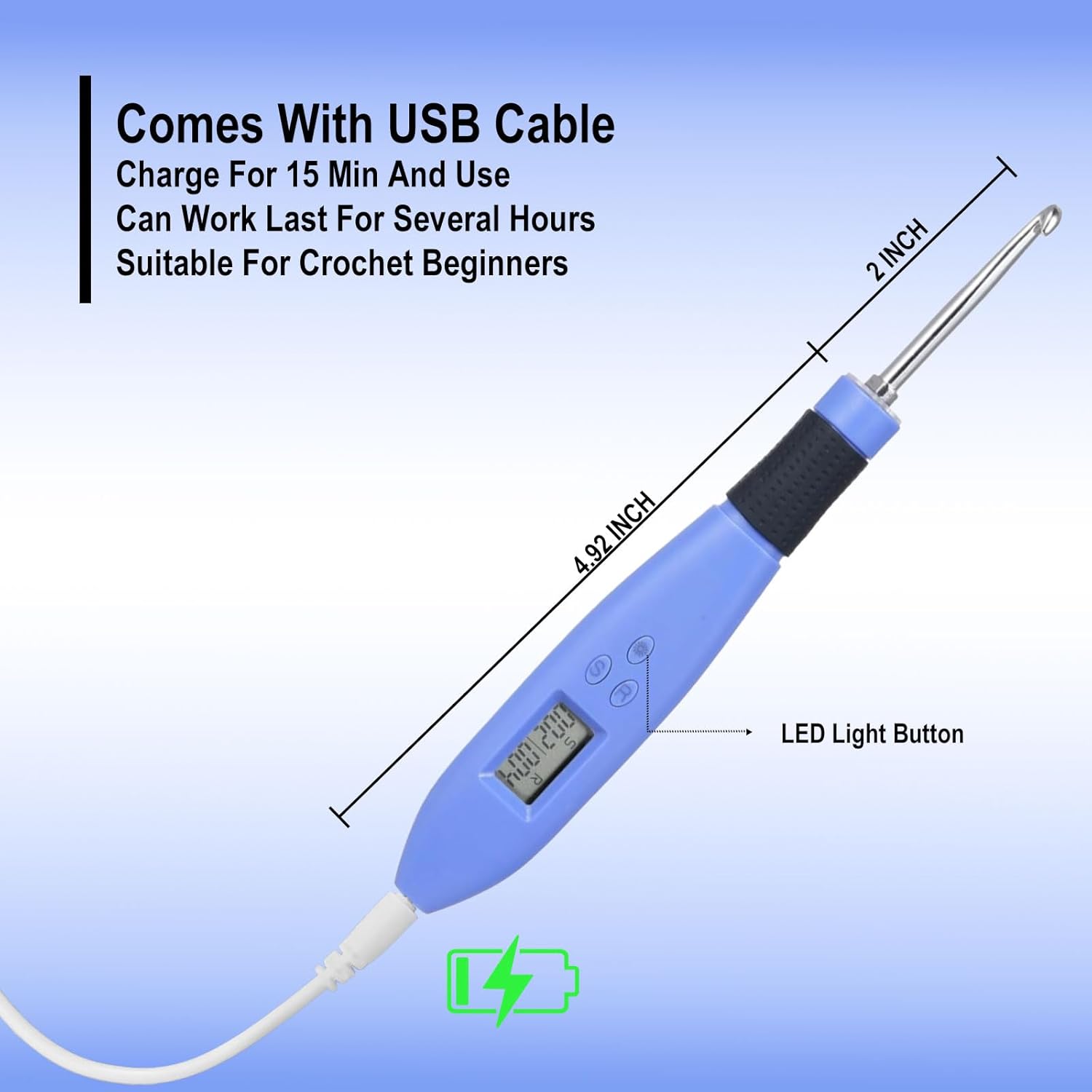 Foxyoo Crochet Hooks Set - 18 Pcs Interchangeable Ergonomic Crochet Hook Kit for Crocheting Beginners and Enthusiasts