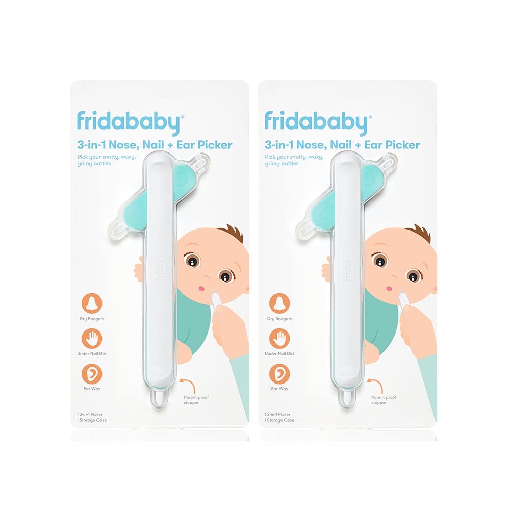 Frida Baby 3-in-1 Nose, Nail + Ear Picker by Frida Baby the Makers of NoseFrida the SnotSucker, Safely Clean Baby's Boogers, Ear Wax & More