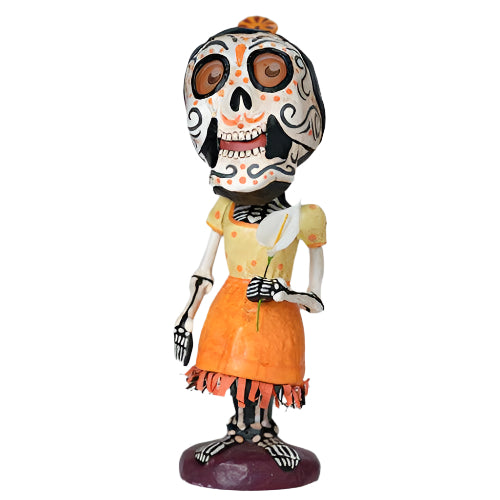 Frida Skelley Folk Art Figure by Jorge de Rojas