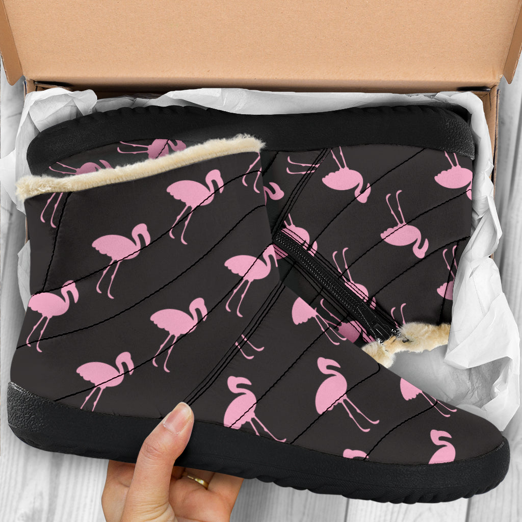 Black Classic Flamingo Winter Boots