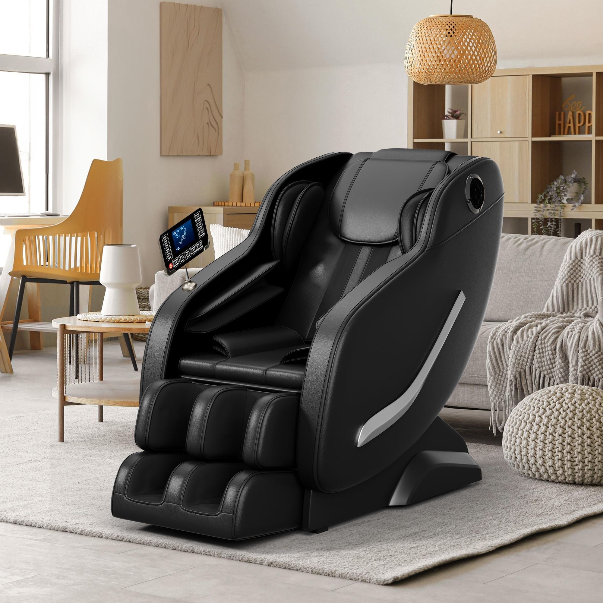Full Body Massage Chair, Zero Gravity Mode, Deep Tissue Massage Chair, Foot Massage, 8 Fixed Massage Roller, LCD Touch Screen, Waist Heater, Bluetooth