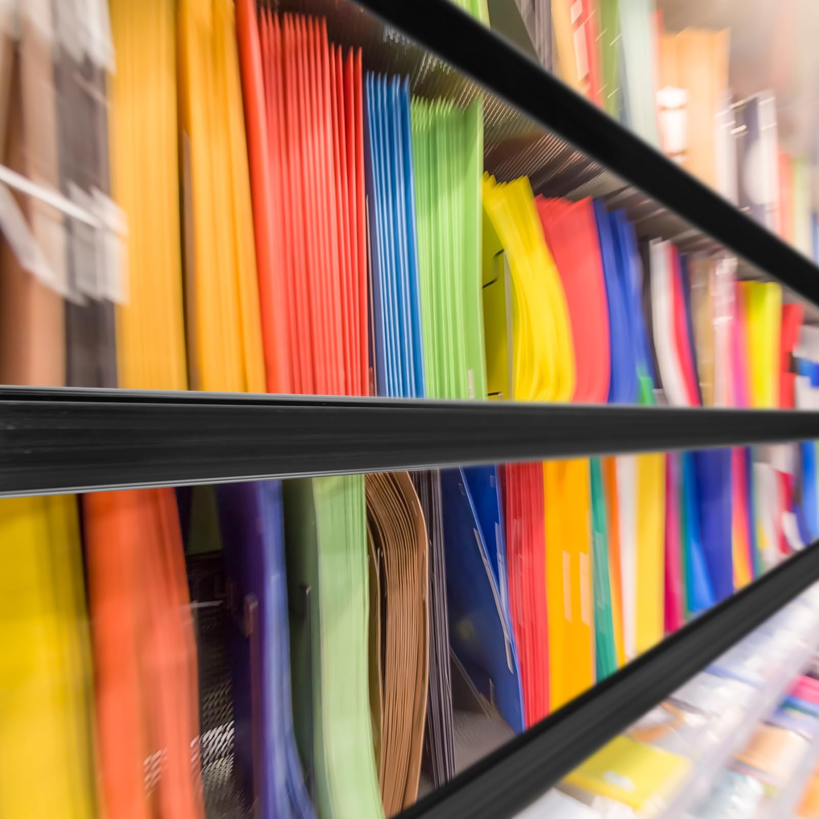 Fulmoon 50 Pcs 27 x 1.26 Inch Wire Shelf Label Holder Strip Price Tag Black Back Plastic Label Holder with Clear PVC Cover Black Back for Refrigeration Cases Cooler Shelf