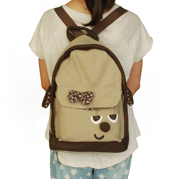 [Funny Life] Fabric Art School Backpack Outdoor Daypack