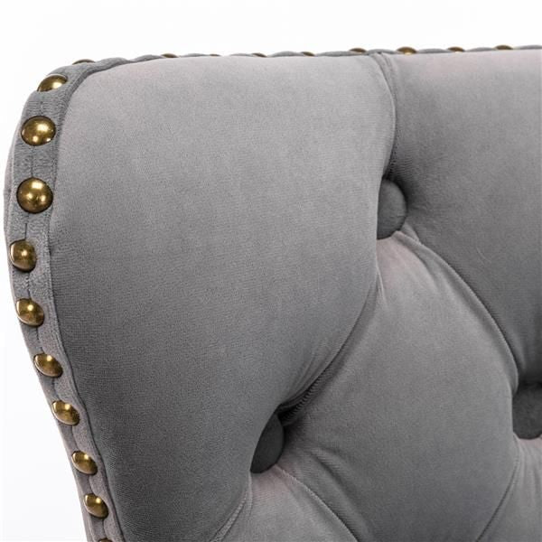 Furniture,Swivel Velvet Barstools Adjusatble Seat Height from 25-33 Inch,17.7 inch base, Modern Upholstered Bar Stools with Backs Comfortable Tufted for Home Pub and Kitchen Island,Gray,Set of 2