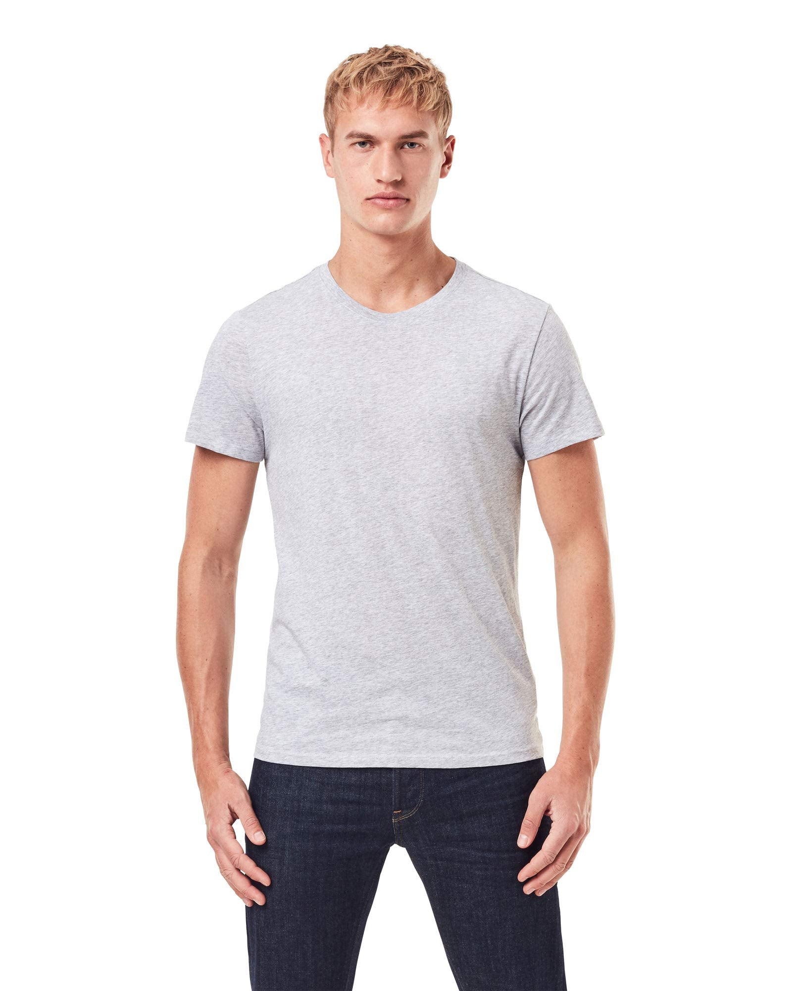 G-STAR RAW Men's Base Layer Crew Neck Short Sleeve T-Shirt 2-Pack
