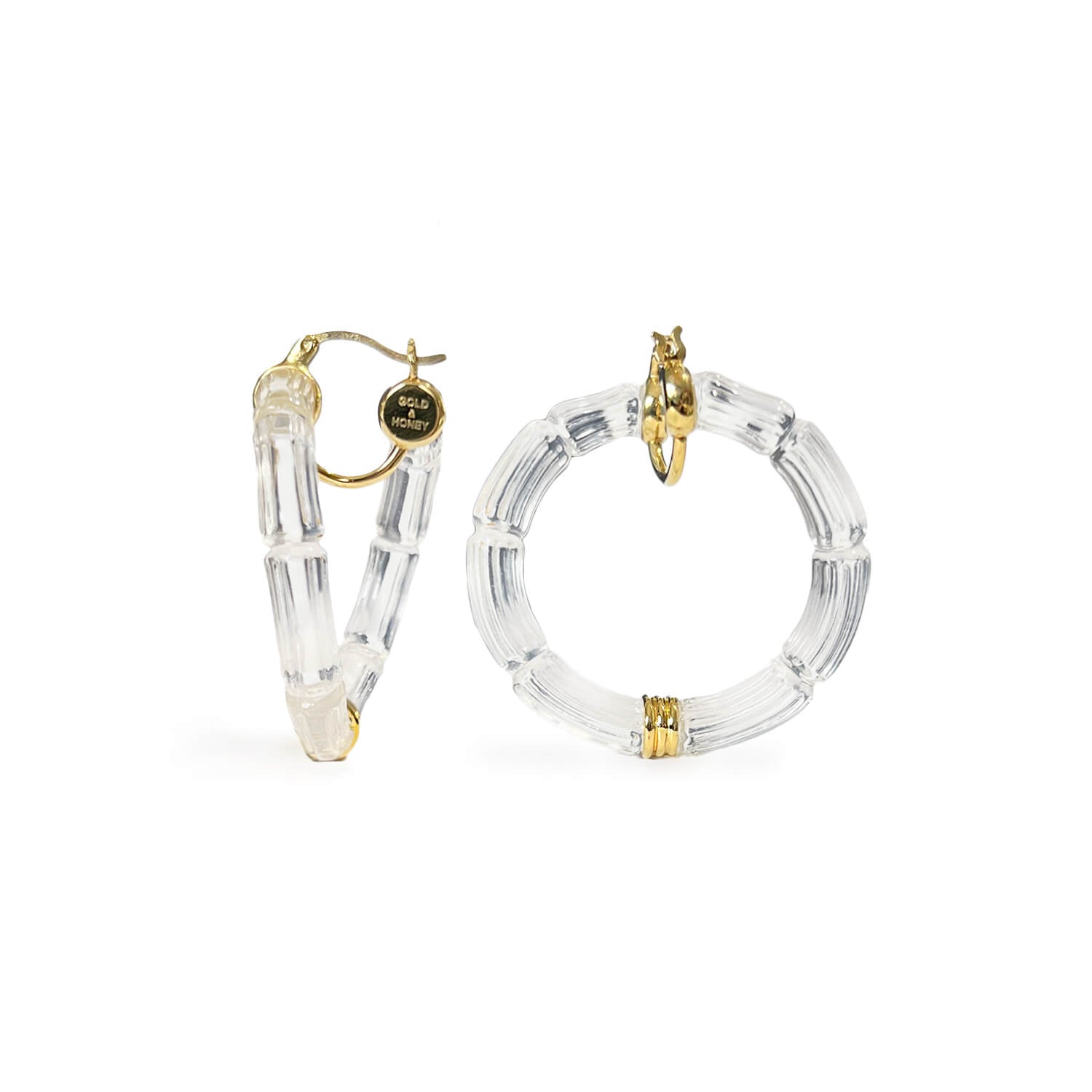 Gala Bamboo Lucite Earrings
