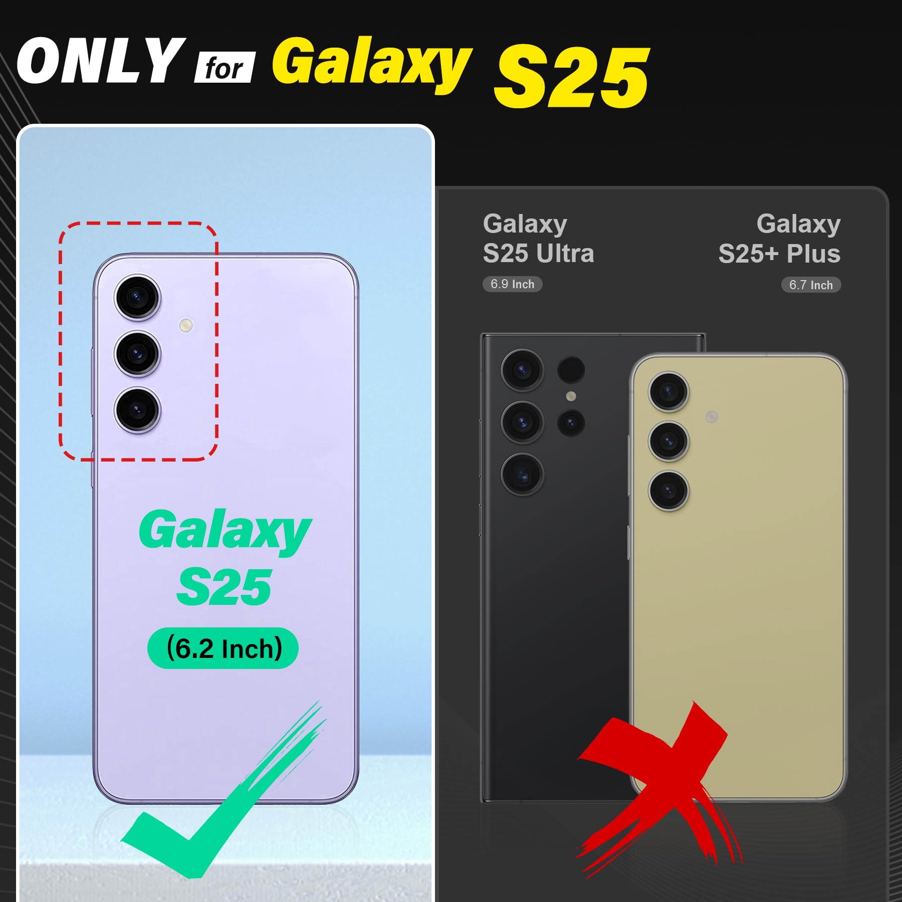 Galaxy S25 Ultra, Kickstand [RFID Blocking] Card Holder, Folio Magnetic PU Leather [TPU Shockproof Interior Case] Protective Folio Cover Compatible with Galaxy S25 Ultra, Black