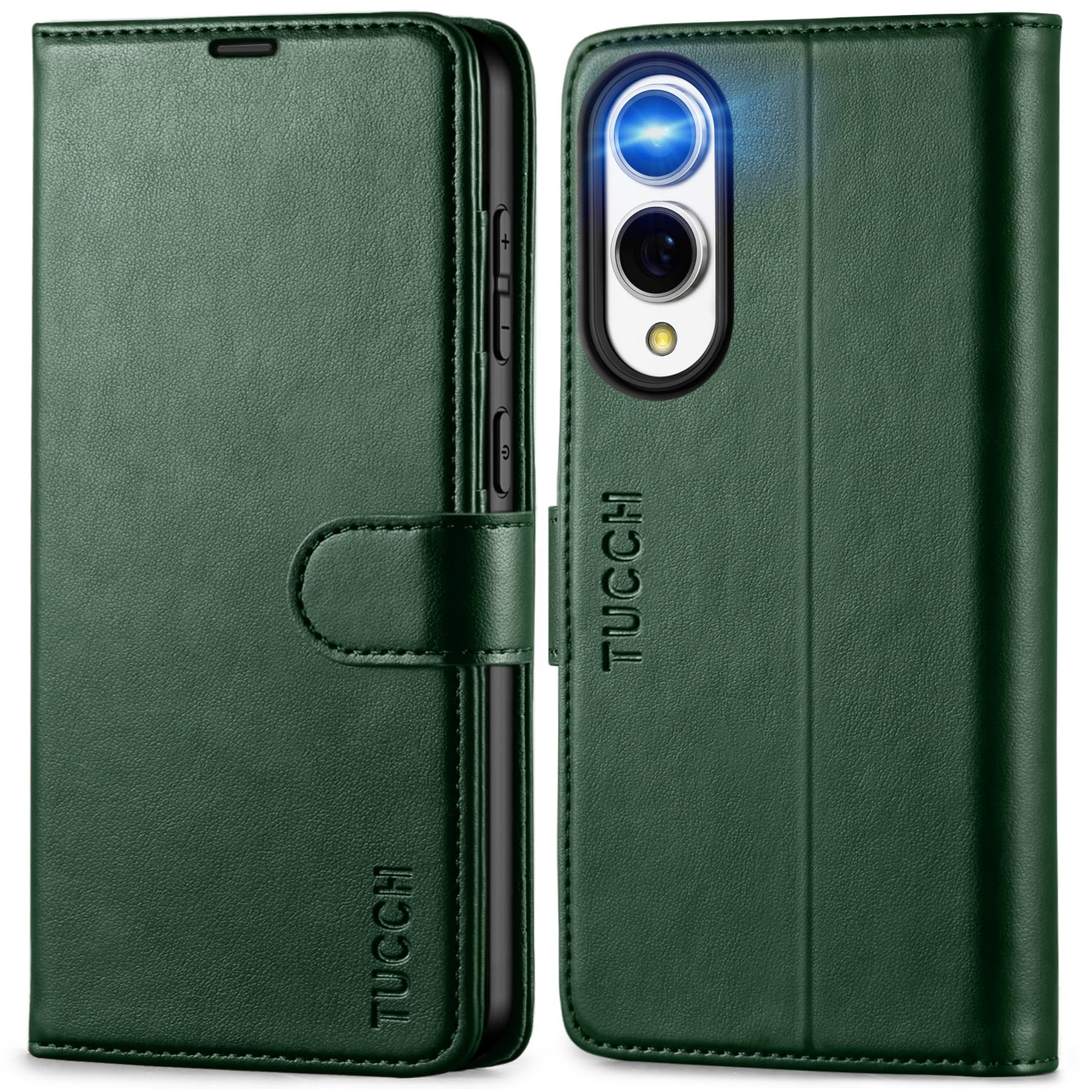 Galaxy S25 Ultra, Kickstand [RFID Blocking] Card Holder, Folio Magnetic PU Leather [TPU Shockproof Interior Case] Protective Folio Cover Compatible with Galaxy S25 Ultra, Black