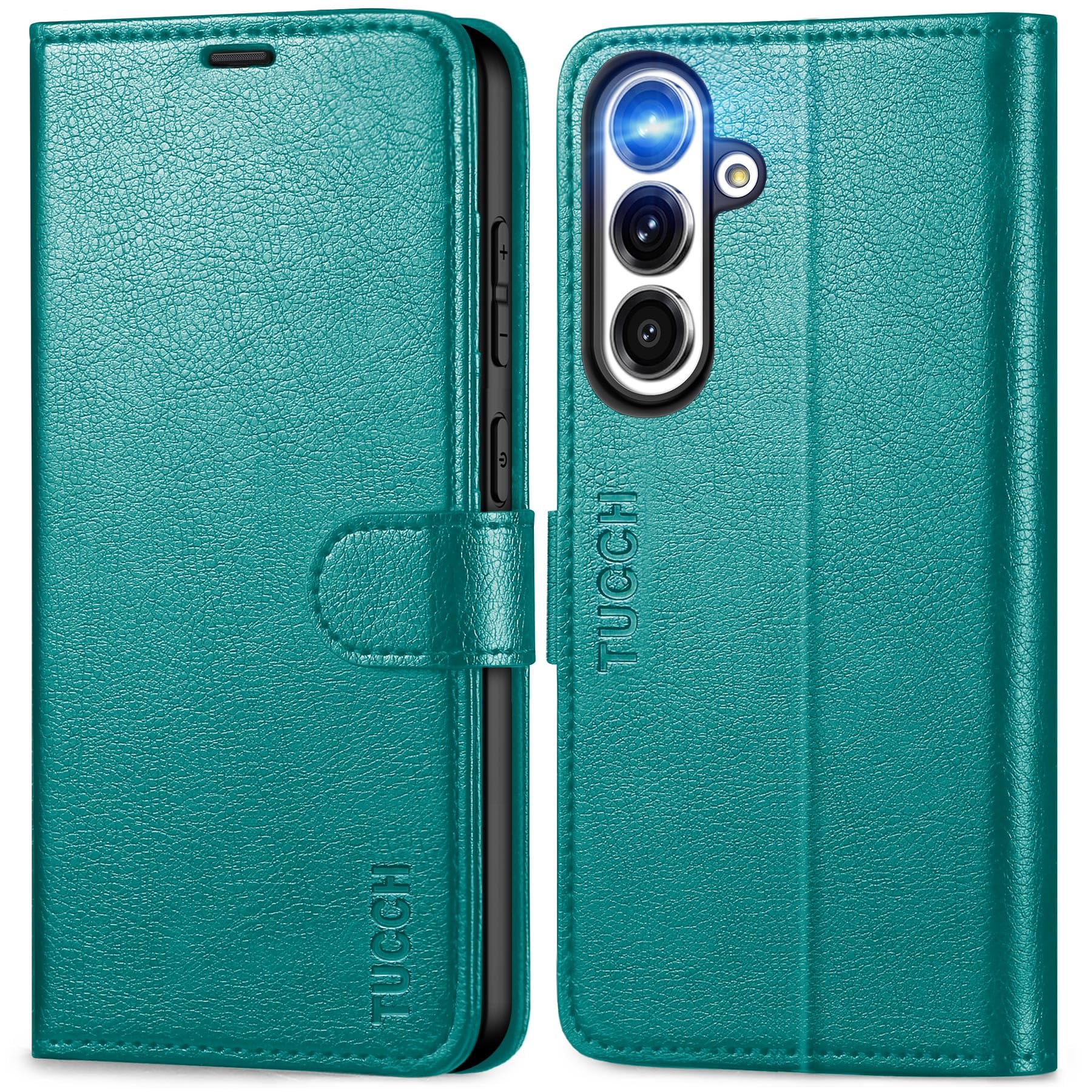 Galaxy S25 Ultra, Kickstand [RFID Blocking] Card Holder, Folio Magnetic PU Leather [TPU Shockproof Interior Case] Protective Folio Cover Compatible with Galaxy S25 Ultra, Black