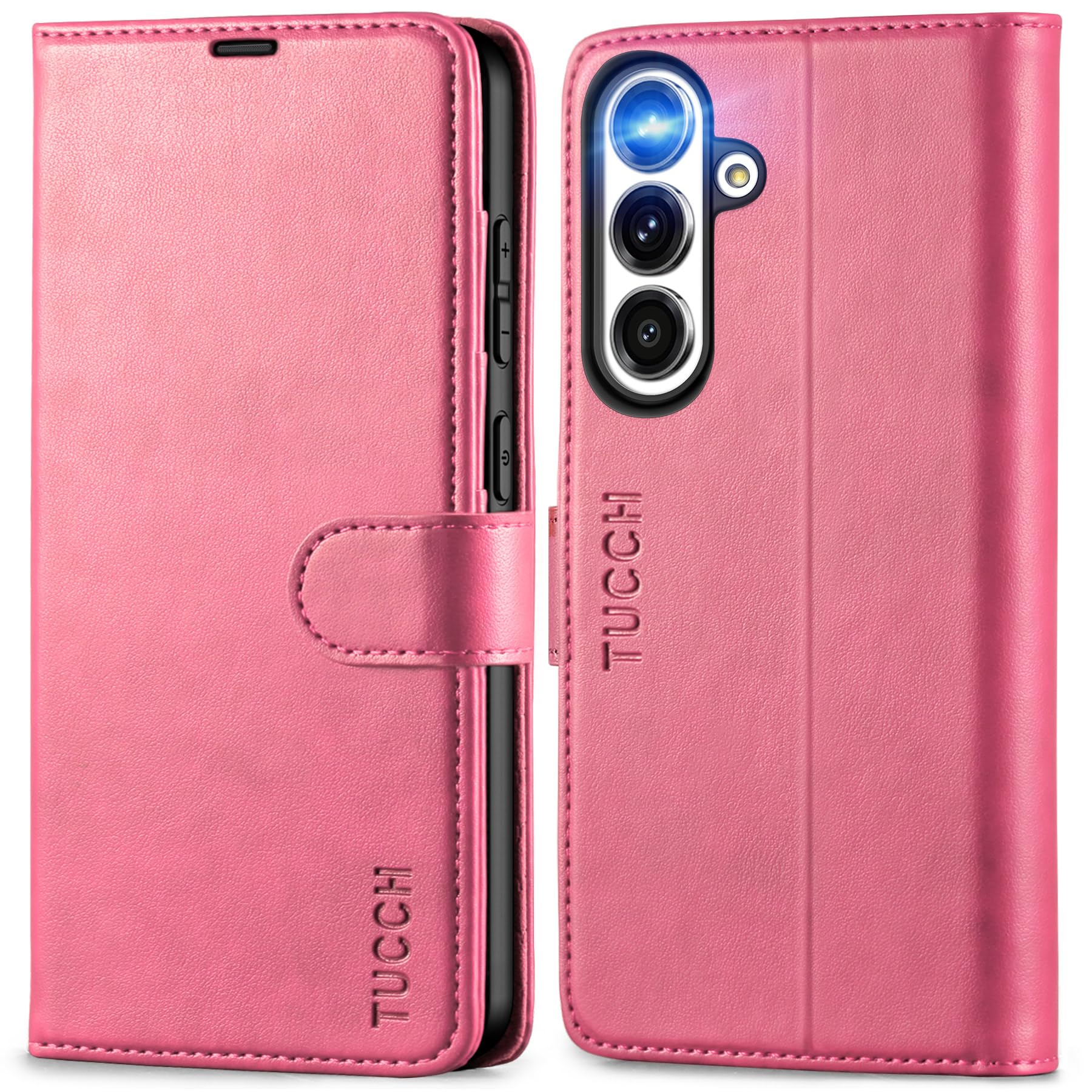 Galaxy S25 Ultra, Kickstand [RFID Blocking] Card Holder, Folio Magnetic PU Leather [TPU Shockproof Interior Case] Protective Folio Cover Compatible with Galaxy S25 Ultra, Black