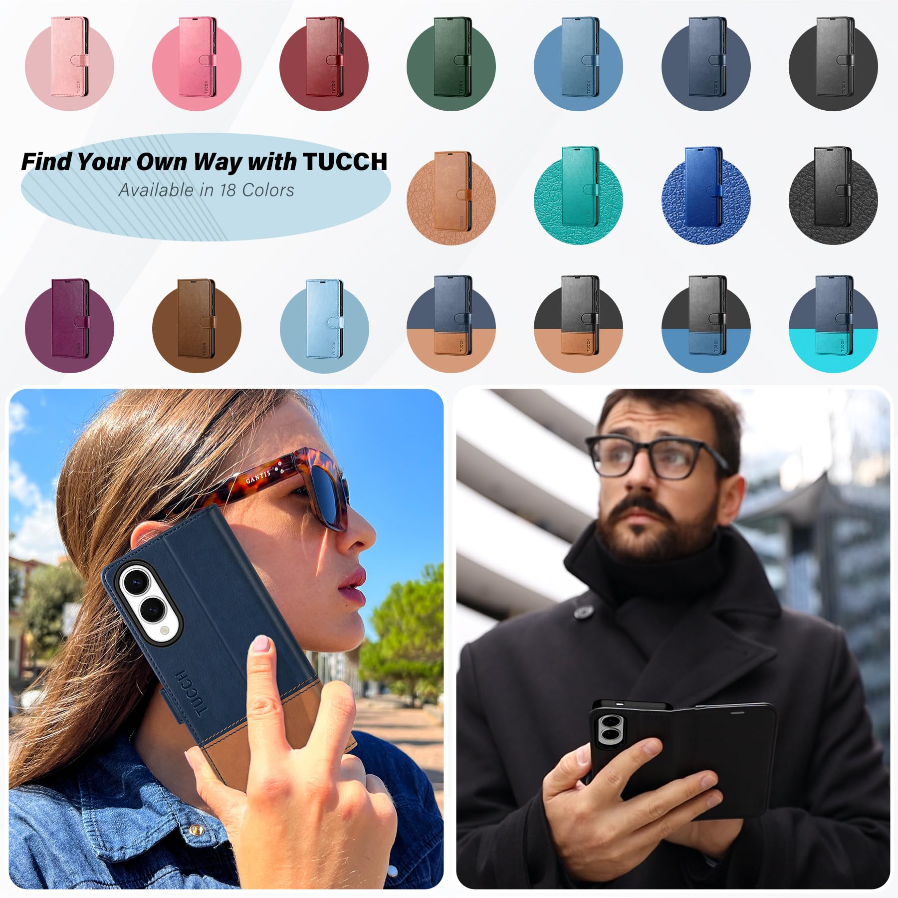 Galaxy S25 Ultra, Kickstand [RFID Blocking] Card Holder, Folio Magnetic PU Leather [TPU Shockproof Interior Case] Protective Folio Cover Compatible with Galaxy S25 Ultra, Black