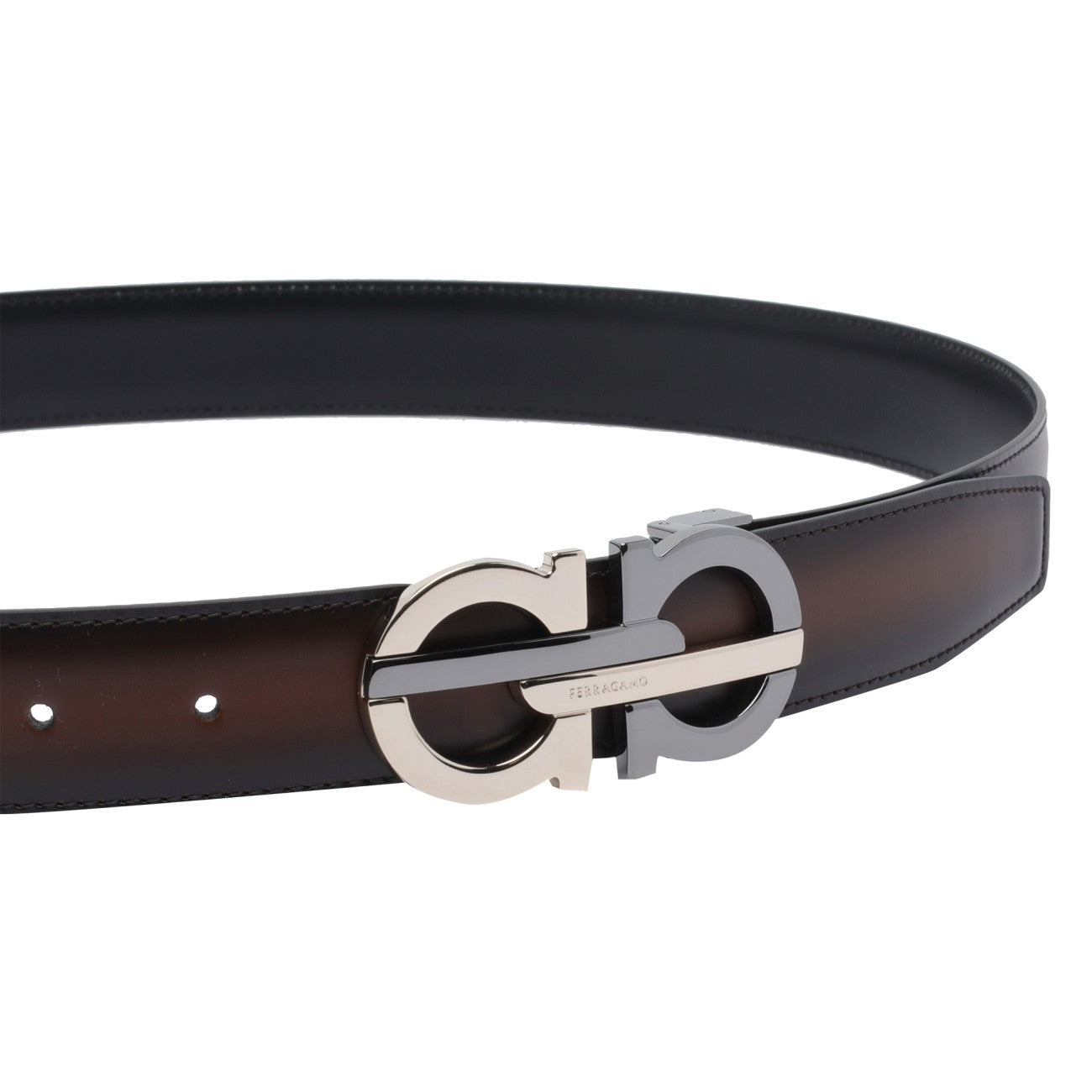 Ferragamo Men Gancini Adjustable And Reversible Belt