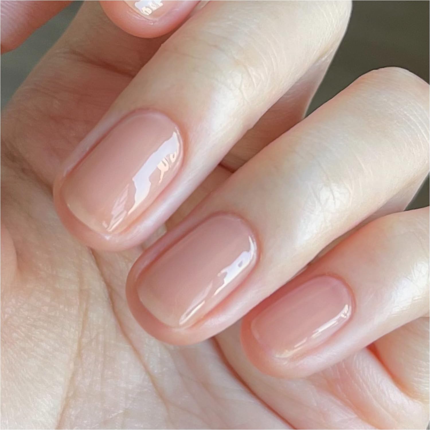 GAOY Sheer Light Pink Gel Nail Polish, 16ml Jelly Milky White Peach Translucent Color 1352 UV Light Cure Gel Polish for Nail Art DIY Manicure and Pedicure at Home