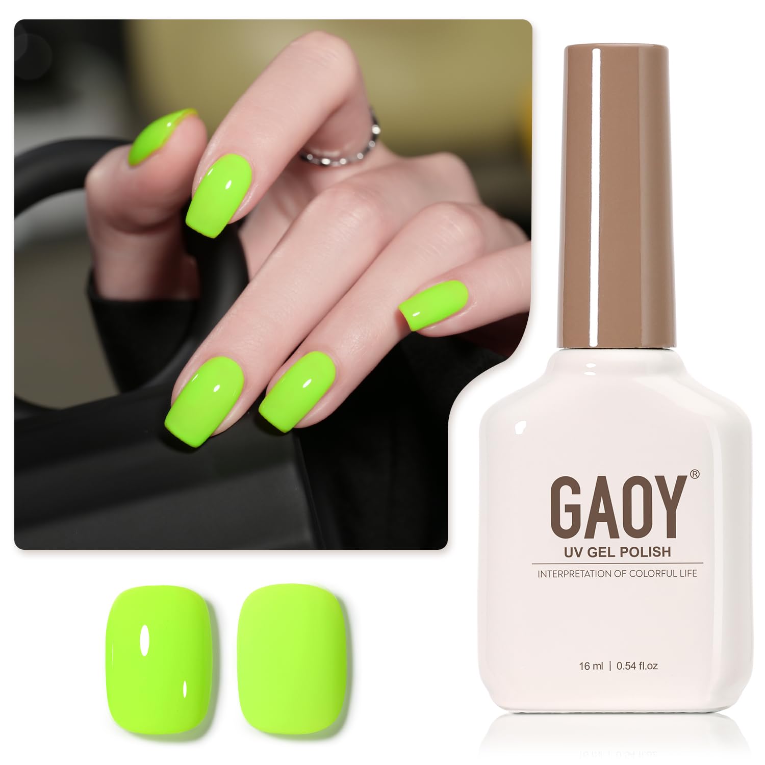 GAOY Sheer Light Pink Gel Nail Polish, 16ml Jelly Milky White Peach Translucent Color 1352 UV Light Cure Gel Polish for Nail Art DIY Manicure and Pedicure at Home