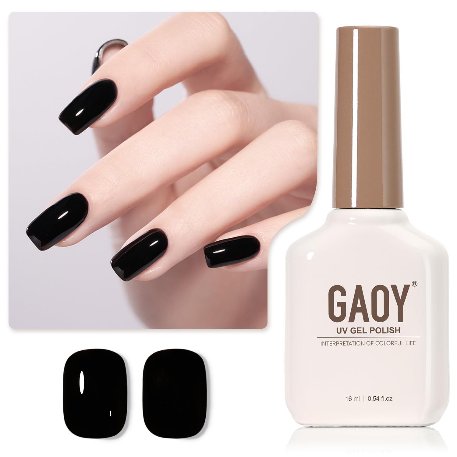 GAOY Sheer Light Pink Gel Nail Polish, 16ml Jelly Milky White Peach Translucent Color 1352 UV Light Cure Gel Polish for Nail Art DIY Manicure and Pedicure at Home