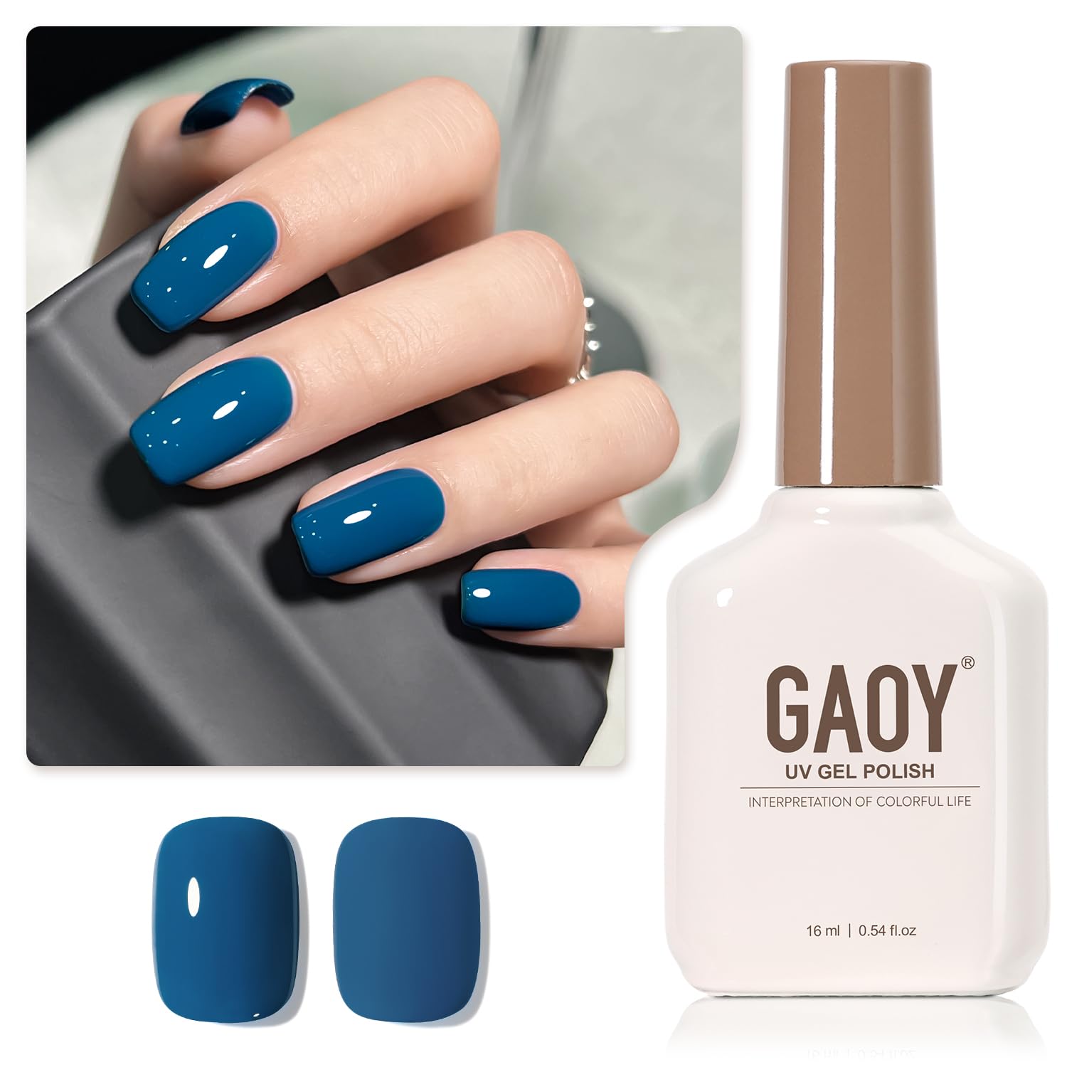 GAOY Sheer Light Pink Gel Nail Polish, 16ml Jelly Milky White Peach Translucent Color 1352 UV Light Cure Gel Polish for Nail Art DIY Manicure and Pedicure at Home