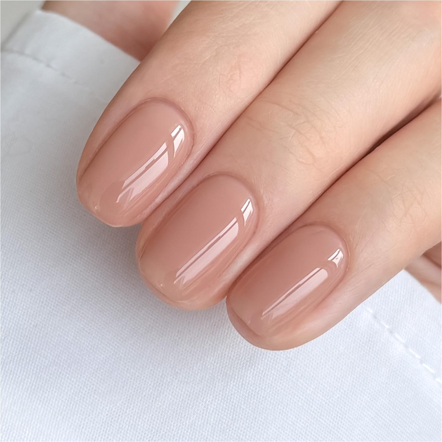 GAOY Sheer Light Pink Gel Nail Polish, 16ml Jelly Milky White Peach Translucent Color 1352 UV Light Cure Gel Polish for Nail Art DIY Manicure and Pedicure at Home