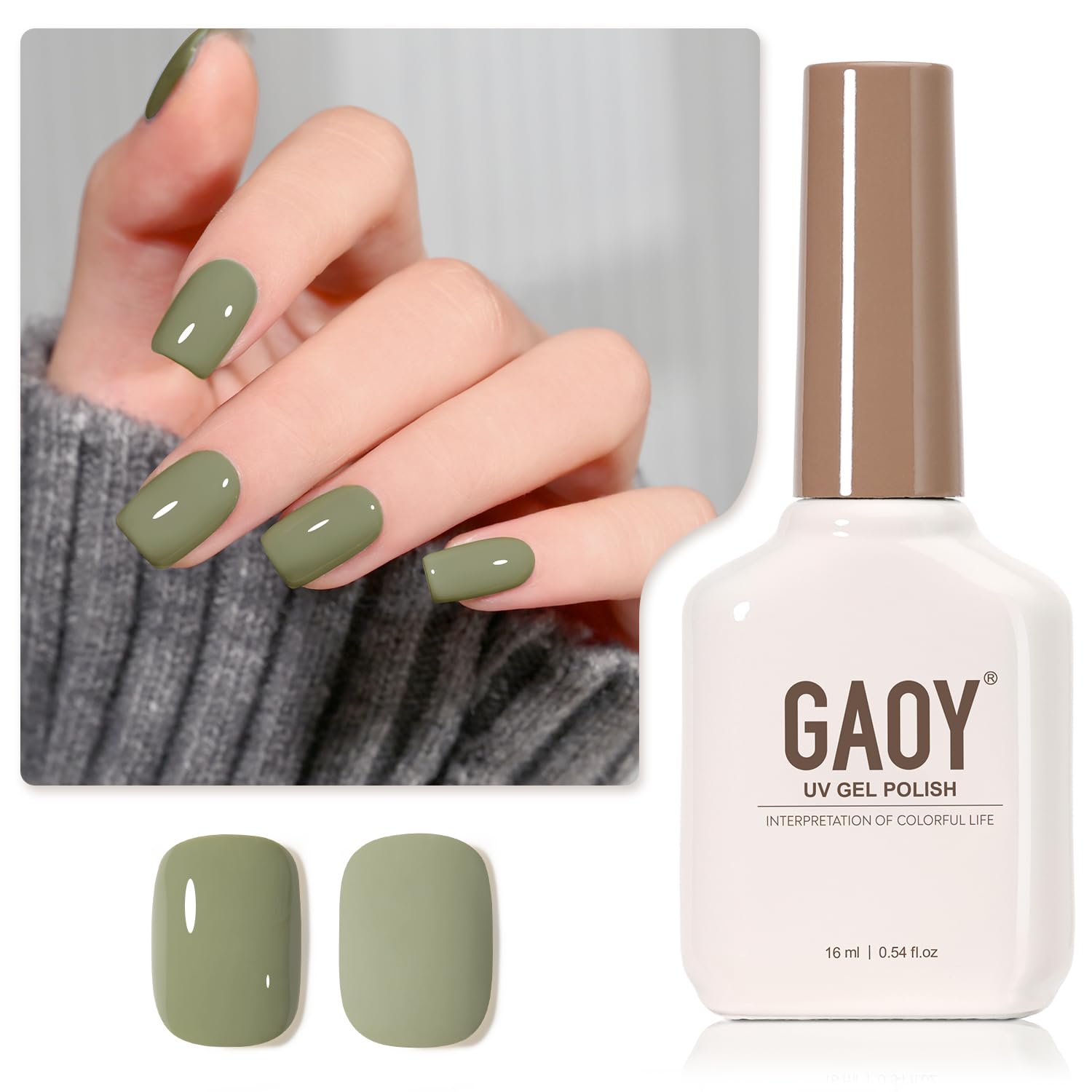 GAOY Sheer Light Pink Gel Nail Polish, 16ml Jelly Milky White Peach Translucent Color 1352 UV Light Cure Gel Polish for Nail Art DIY Manicure and Pedicure at Home