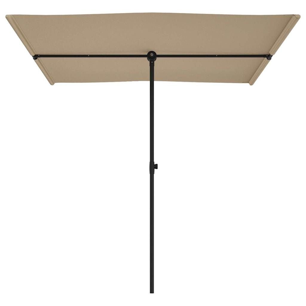 Garden Parasol with Aluminum Pole 6.6'x4.9' Taupe