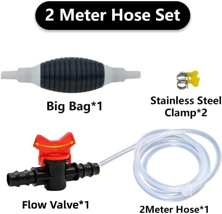 Gas Syphon Hand Pump with Long Hose,Gas Siphon Pump for Gasoline,Fuel Siphon Hose with Ball,Multifunction Liquid Sucker,Liquid Fuel Transfer Siphon Pump Oil Pump,Fuel Transfer Pump Manual,Siphon Pump