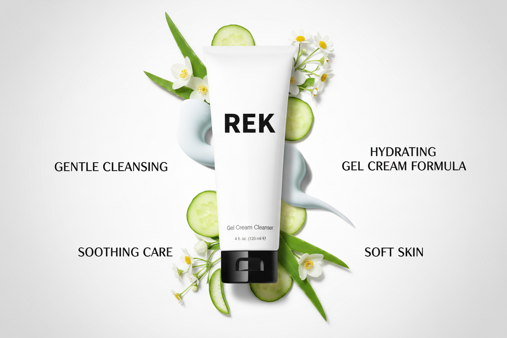 Gel Cream Cleanser – Hydrating & Gentle | REK Cosmetics