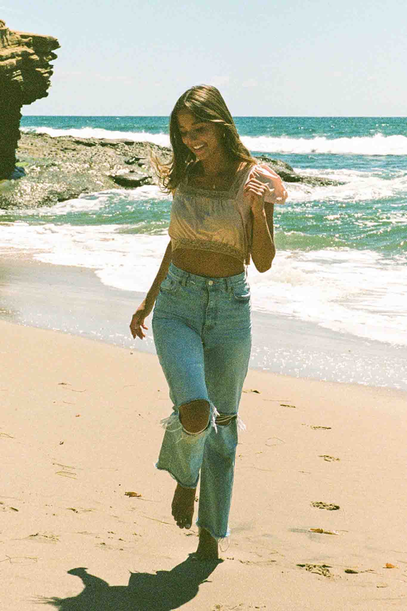 Georgia Top - Soft Pink Silk