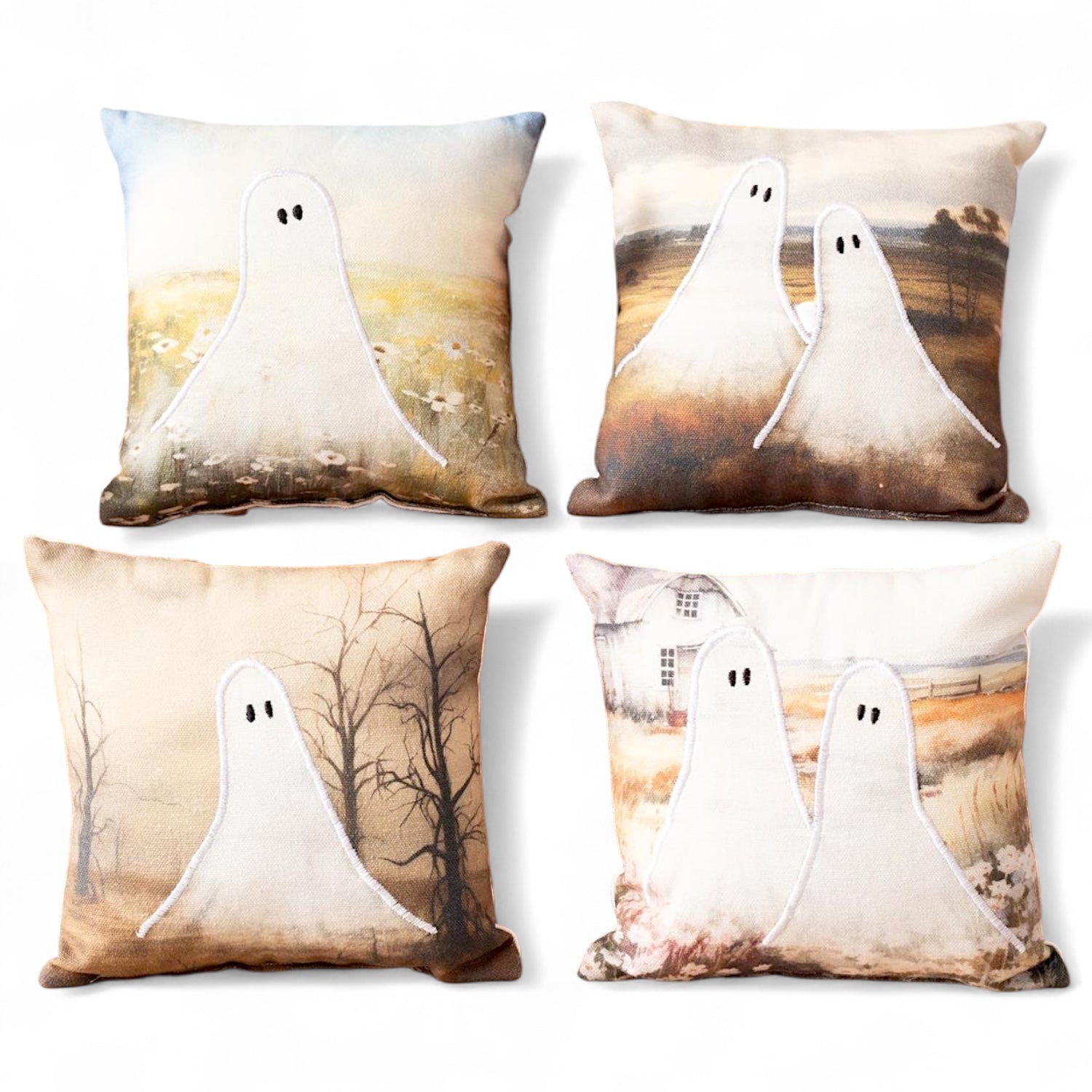 Ghost Landscape Mini Throw Pillows | 4 Styles