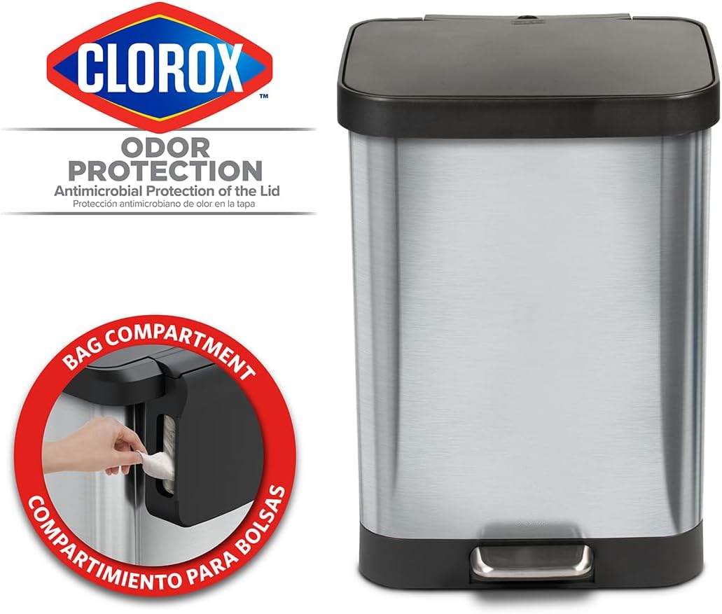 Glad ForceFlex Tall Kitchen Drawstring Trash Bags, 13 Gal, Gain Lemon Zest, 40 Ct (Package May Vary)