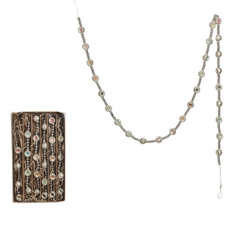 Reflector Glass Beaded Ornament Garland in Kraft Box