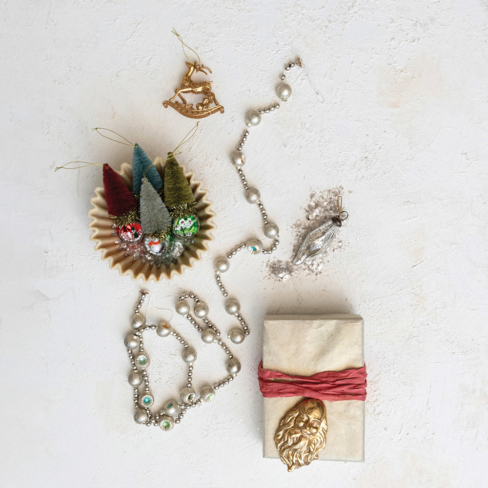 Reflector Glass Beaded Ornament Garland in Kraft Box