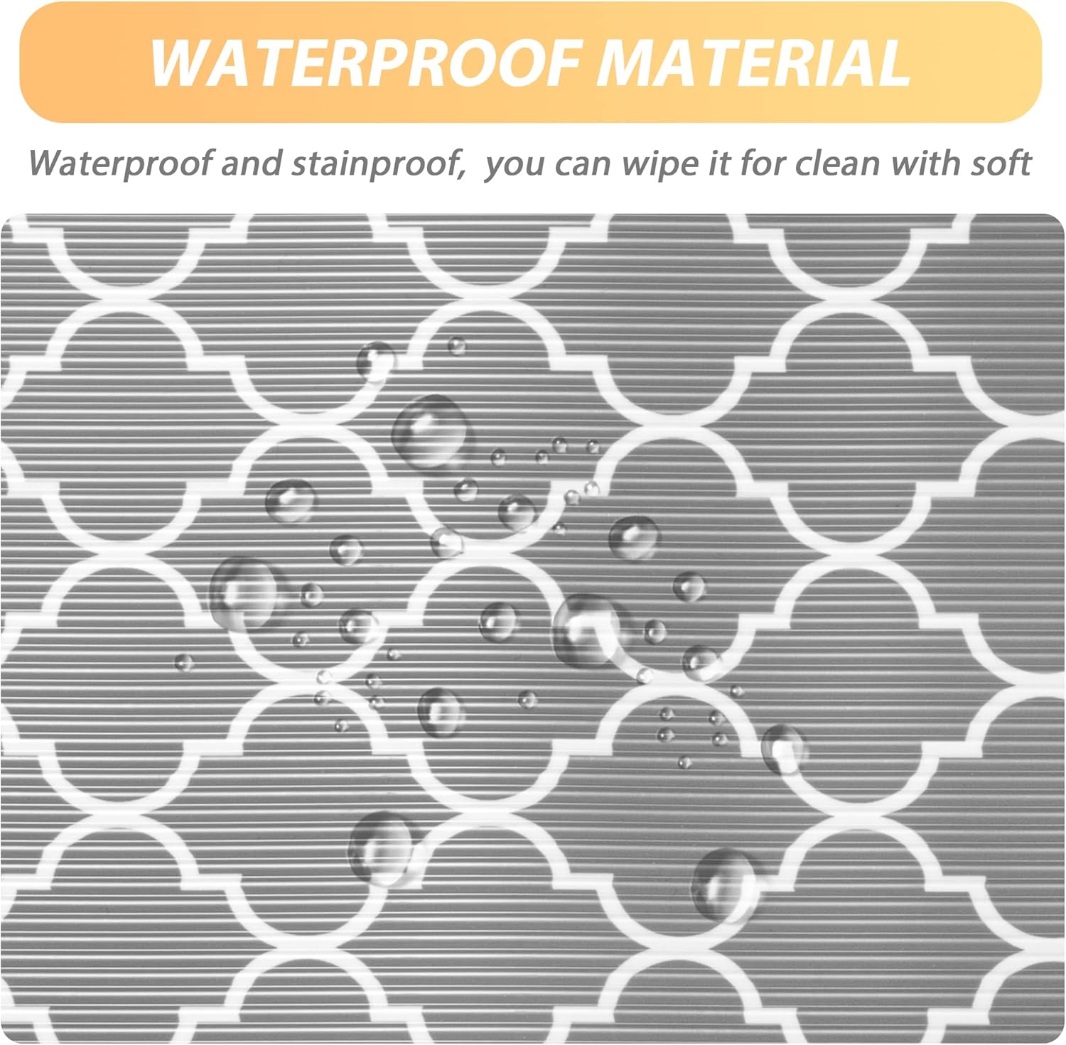 Glotoch 2 Rolls Shelf Liners for Kitchen Cabinets 12” x 20 ft. - Non Adhesive Cabinet and Drawer Liner, Double Sided Non-Slip Durable and Strong, Quatrefoil