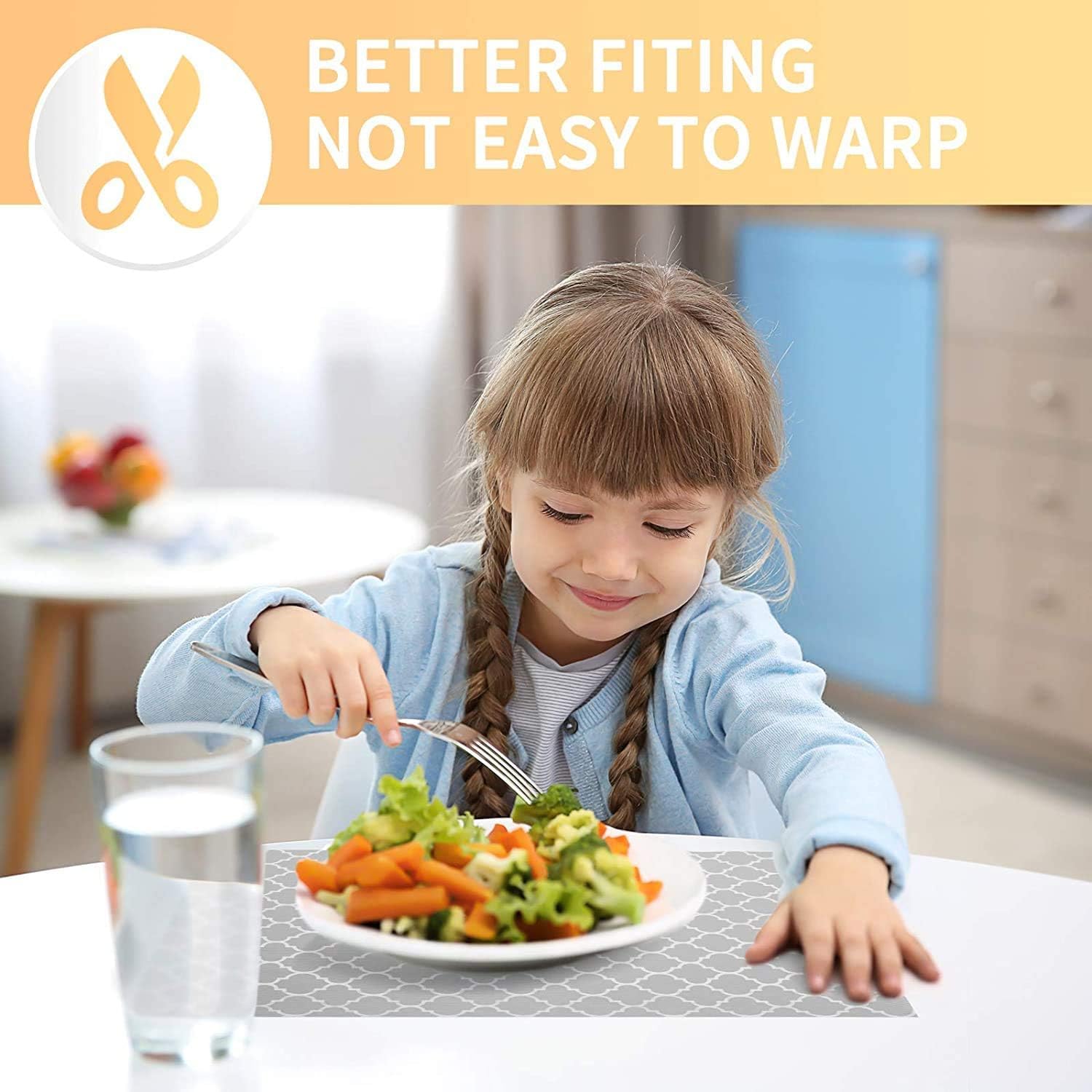 Glotoch 2 Rolls Shelf Liners for Kitchen Cabinets - Non Adhesive Cabinet and Drawer Liner, Double Sided Non-Slip Durable and Strong, 12” x 20 ft & 17.5” x 30 ft