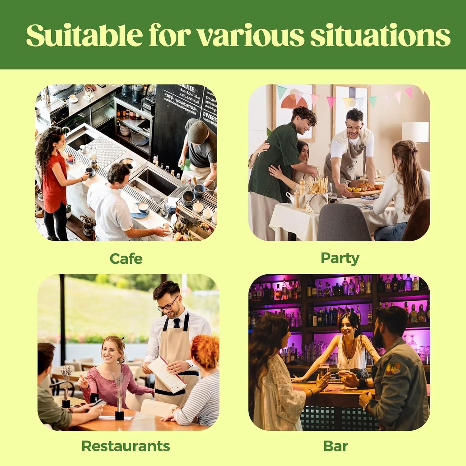 Glotoch Express 16oz 100 Sets Plastic Iced Coffee Cups with Lids and Straws & 500 pcs Individually Wrapped Clear Plastic Straws