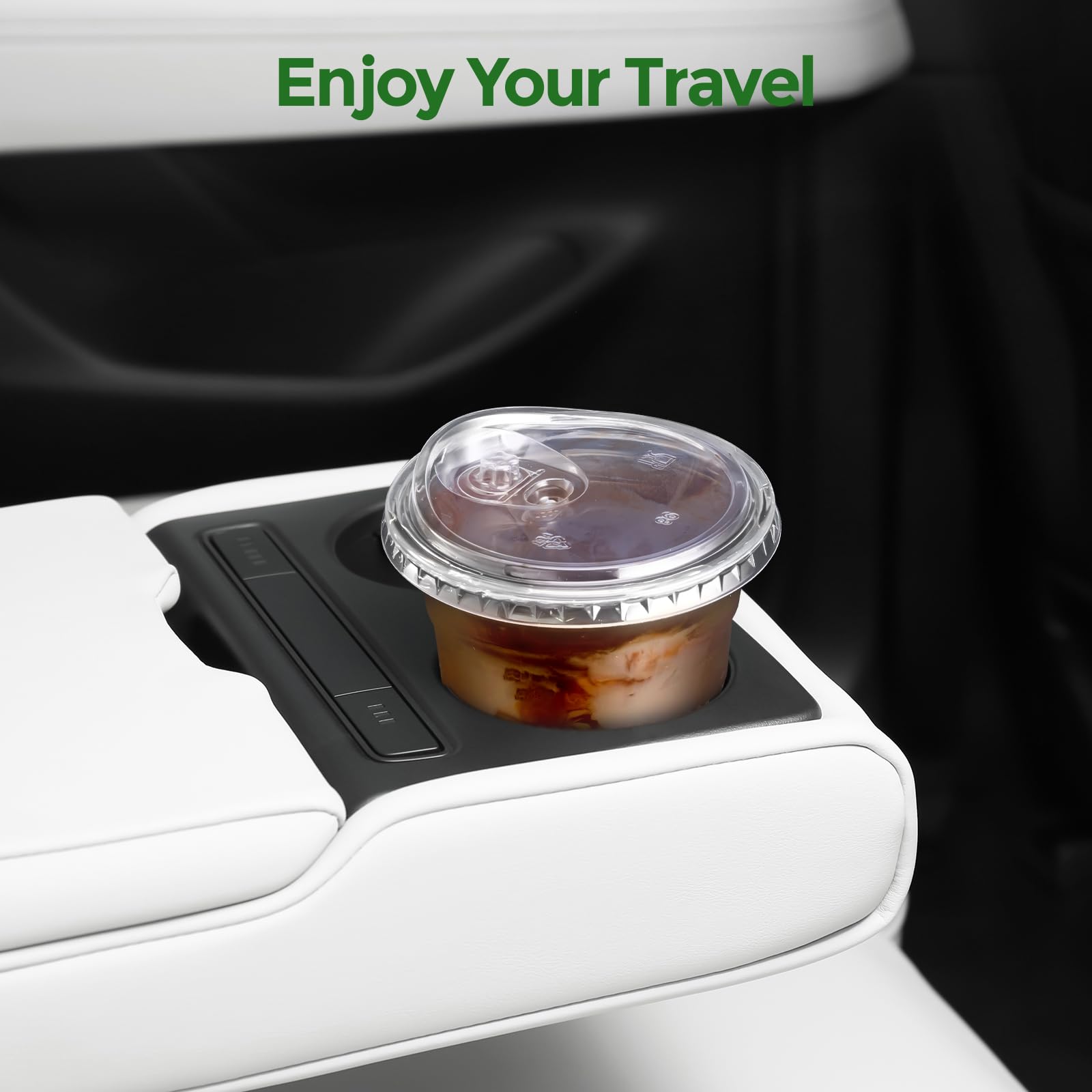 Glotoch Express Clear Plastic Cups with Lids, [100 Sets - 24oz] Disposable Crystal Iced Coffee Cups - Strawless Sip Lids - Sturdy To Go Cup for Smoothie, Cold Drinks, Juice