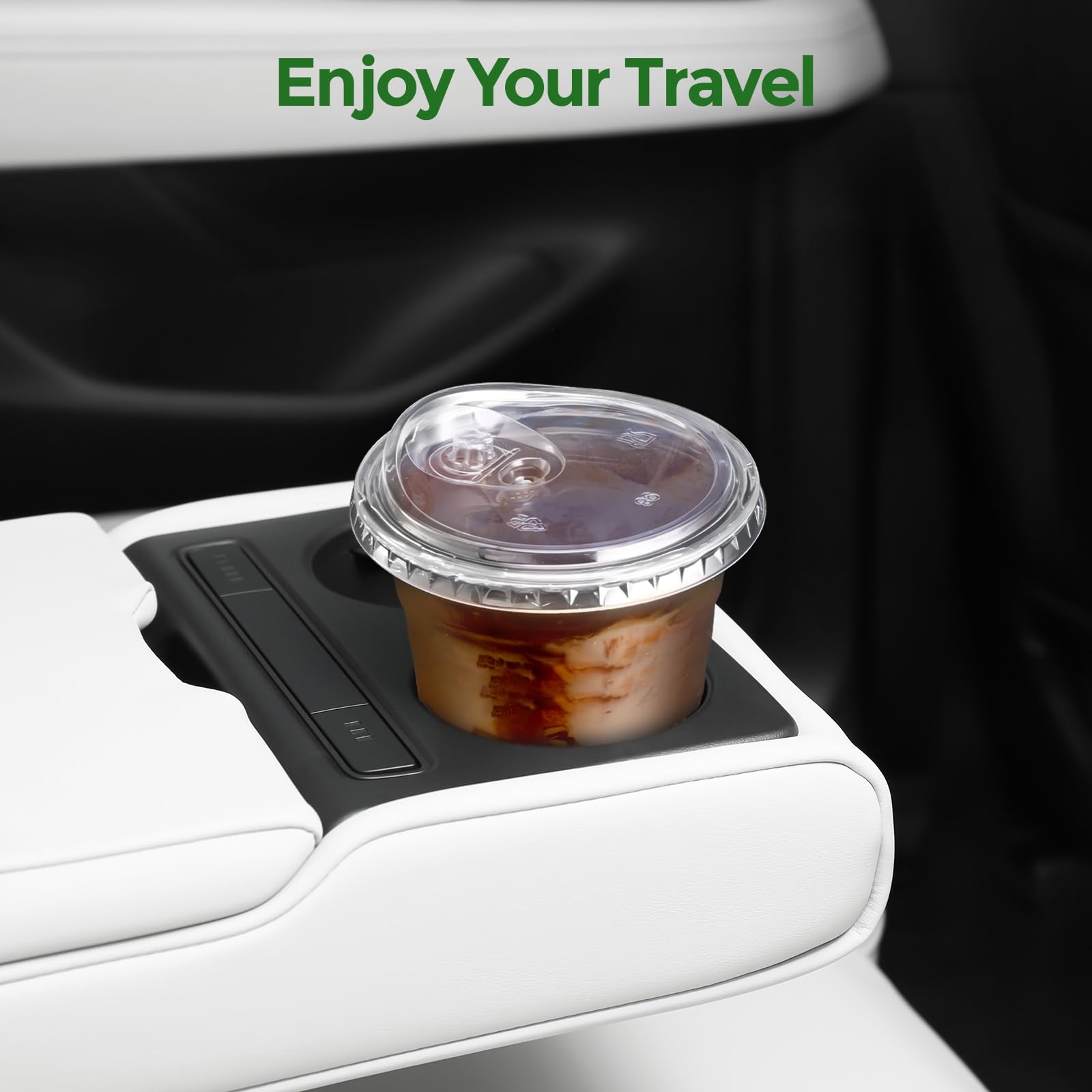 Glotoch Express Clear Plastic Cups with Lids, [100 Sets - 24oz] Disposable Crystal Iced Coffee Cups - Strawless Sip Lids - Sturdy To Go Cup for Smoothie, Cold Drinks, Juice