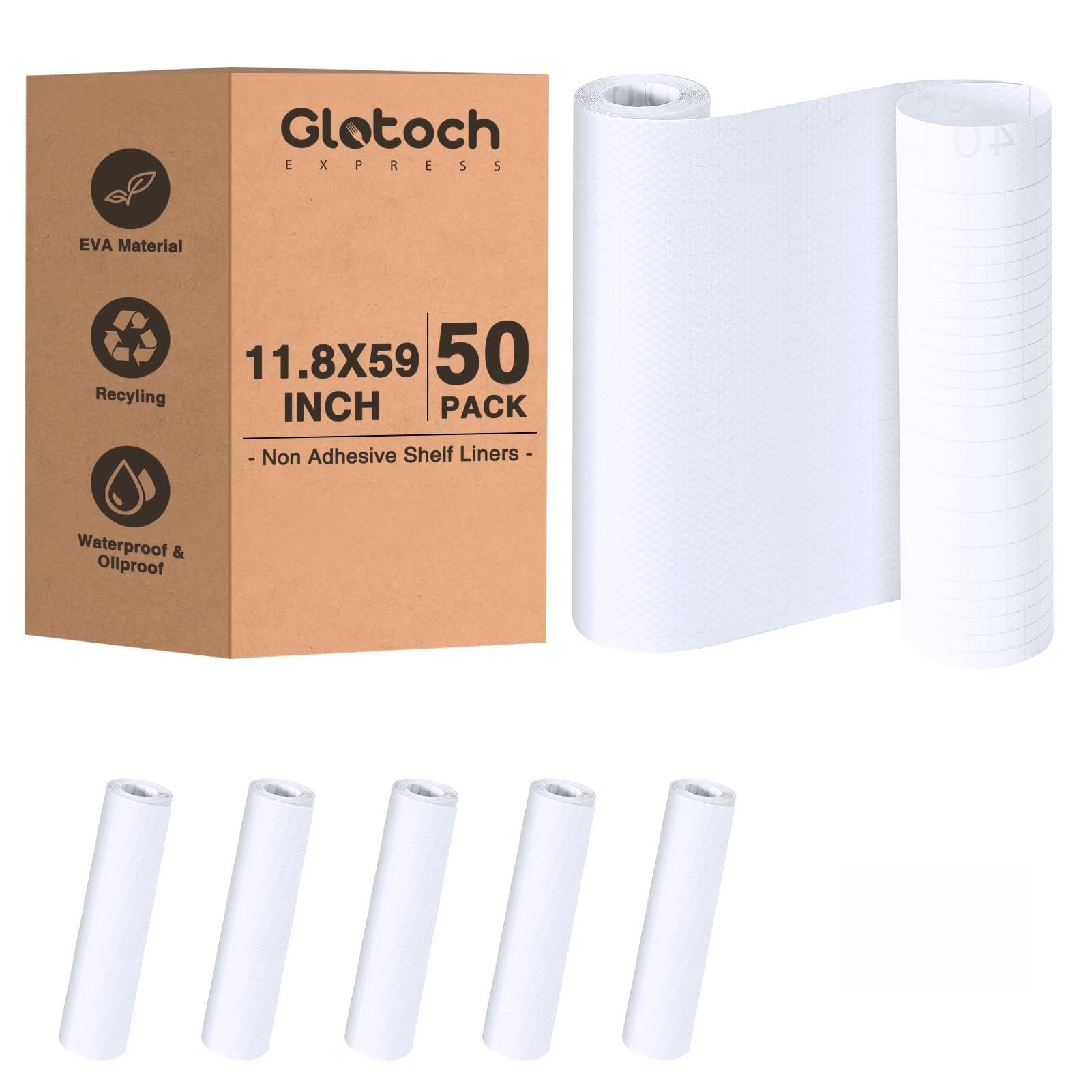 Glotoch Self Adhesive Shelf Liner for Kitchen Cabinets, Renter Friendly Peel and Stick Shlef Liners, Premium Contact Shelf Paper for Drawer, Bathroom, Pantry, Green Herringbone