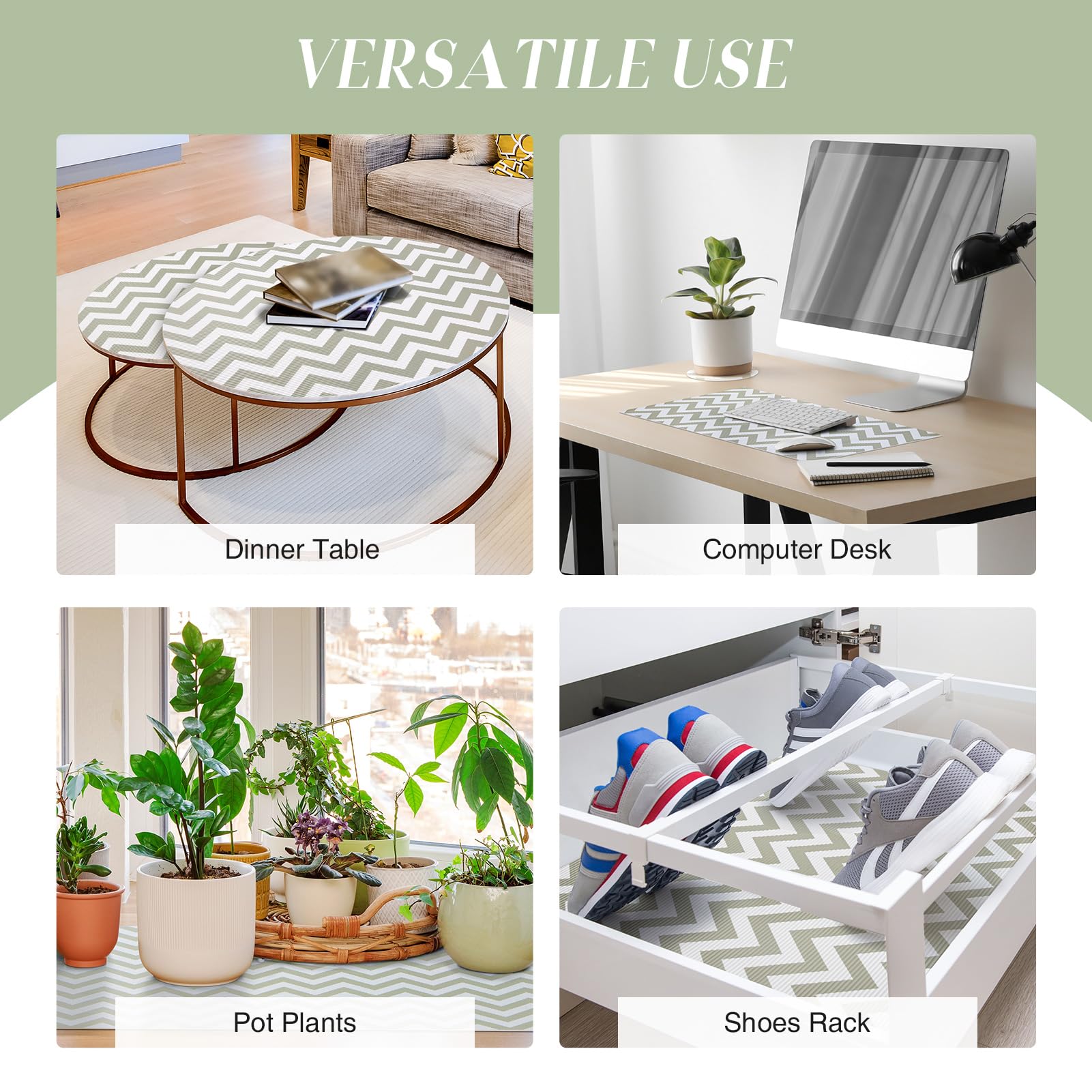 Glotoch Shelf Liner for Kitchen Cabinets Non Adhesive, 12" x20FT(240 Inch) Non Slip Drawer Liners, Waterproof Shelf Paper Closet Liners for Refrigerator Gray