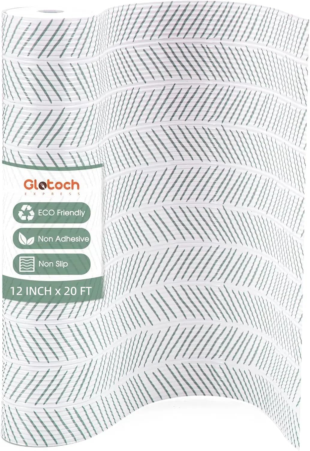 Glotoch Shelf Liner for Kitchen Cabinets Non Adhesive, 12" x20FT(240 Inch) Non Slip Drawer Liners, Waterproof Shelf Paper Closet Liners for Refrigerator Gray