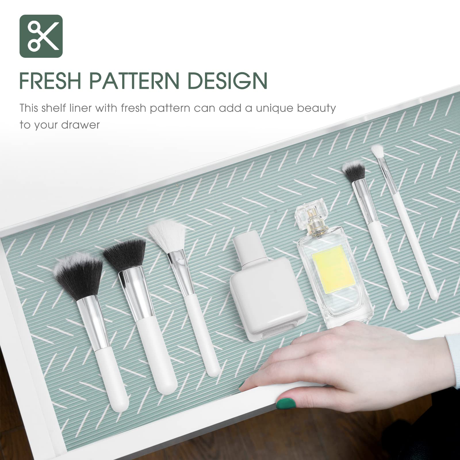 Glotoch Shelf Liner for Kitchen Cabinets Non Adhesive, 12" x20FT(240 Inch) Non Slip Drawer Liners, Waterproof Shelf Paper Closet Liners for Refrigerator Gray