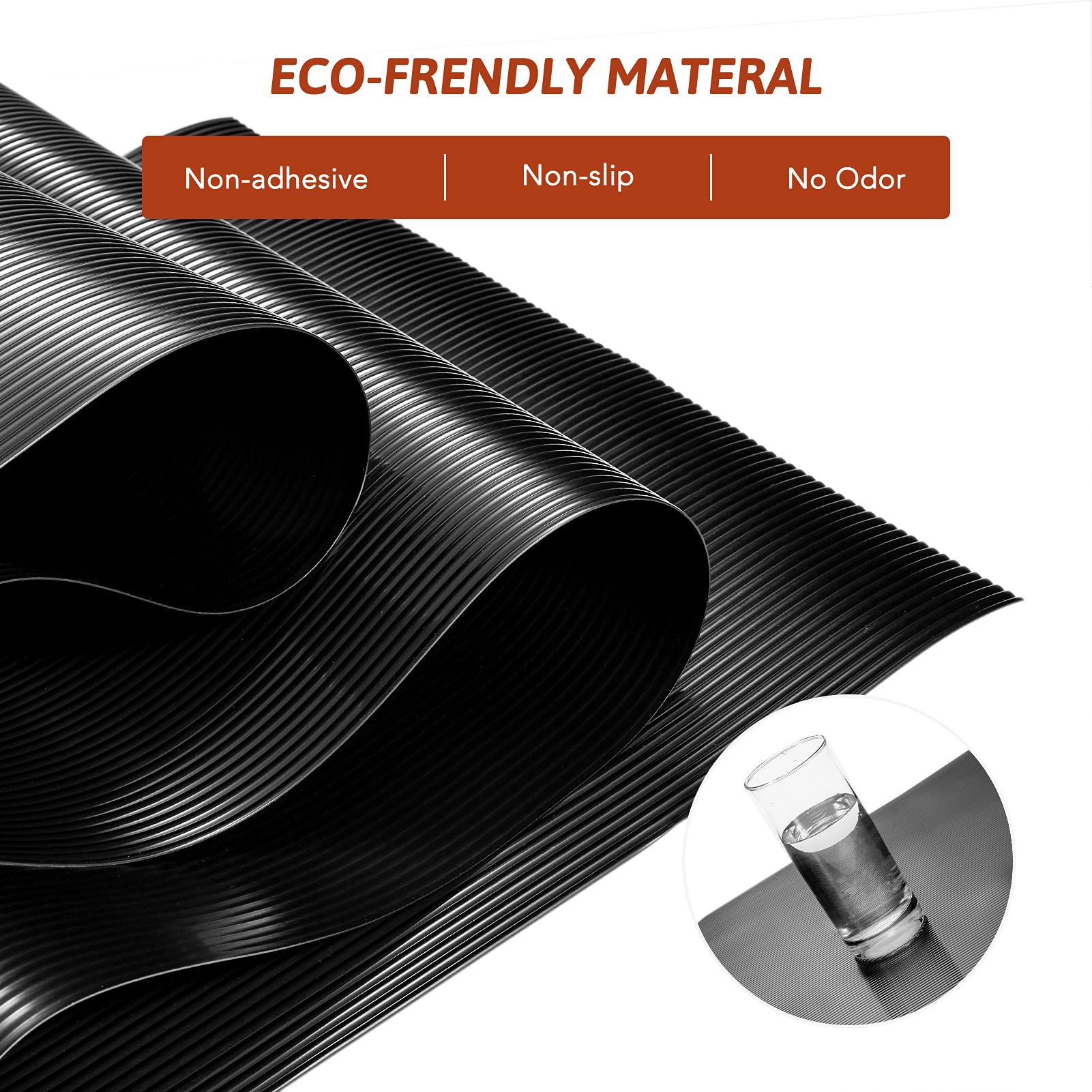 Glotoch Shelf Liner for Kitchen Cabinets Non Adhesive, 12" x20FT(240 Inch) Non Slip Drawer Liners, Waterproof Shelf Paper Closet Liners for Refrigerator Gray