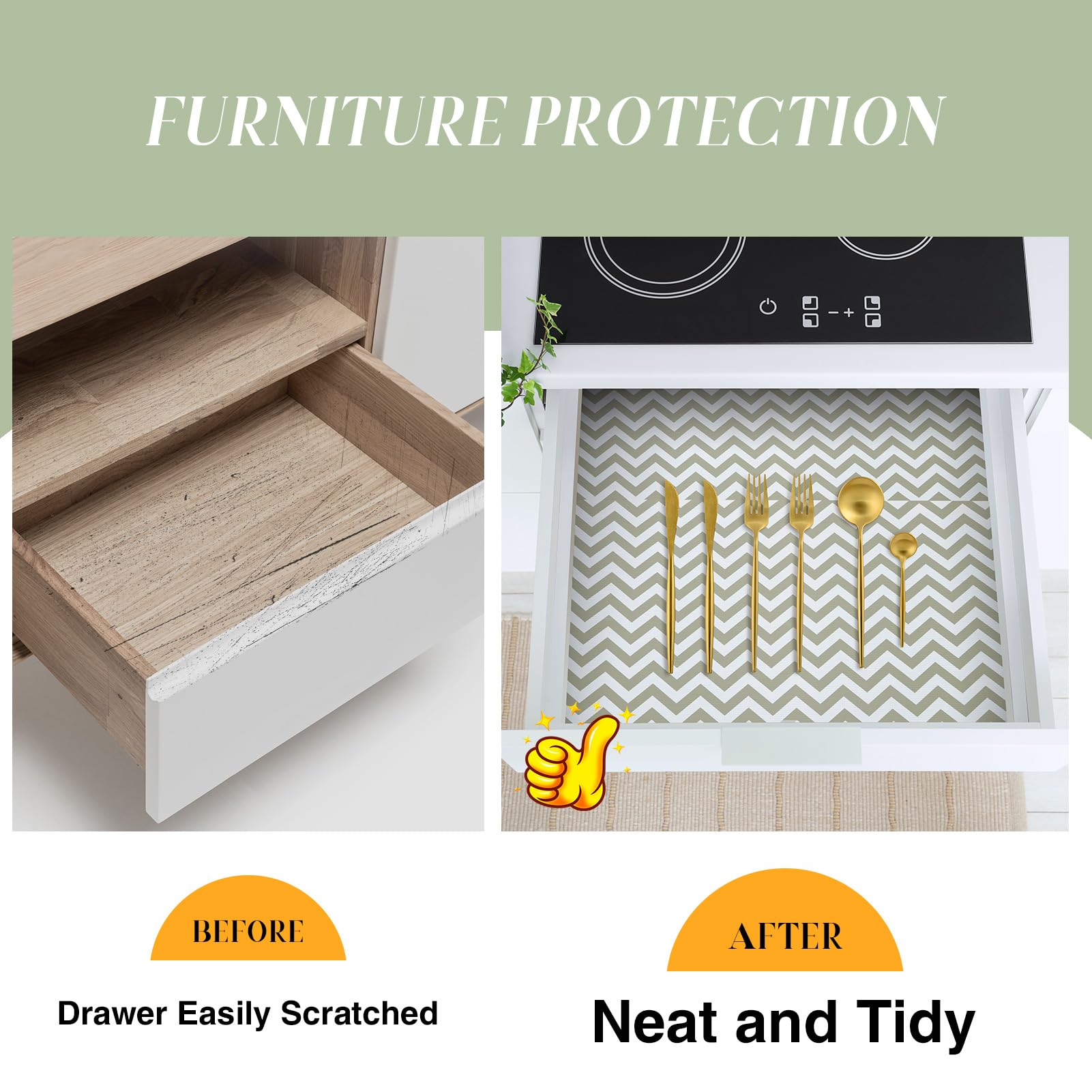 Glotoch Shelf Liner for Kitchen Cabinets Non Adhesive, 12" x20FT(240 Inch) Non Slip Drawer Liners, Waterproof Shelf Paper Closet Liners for Refrigerator Gray