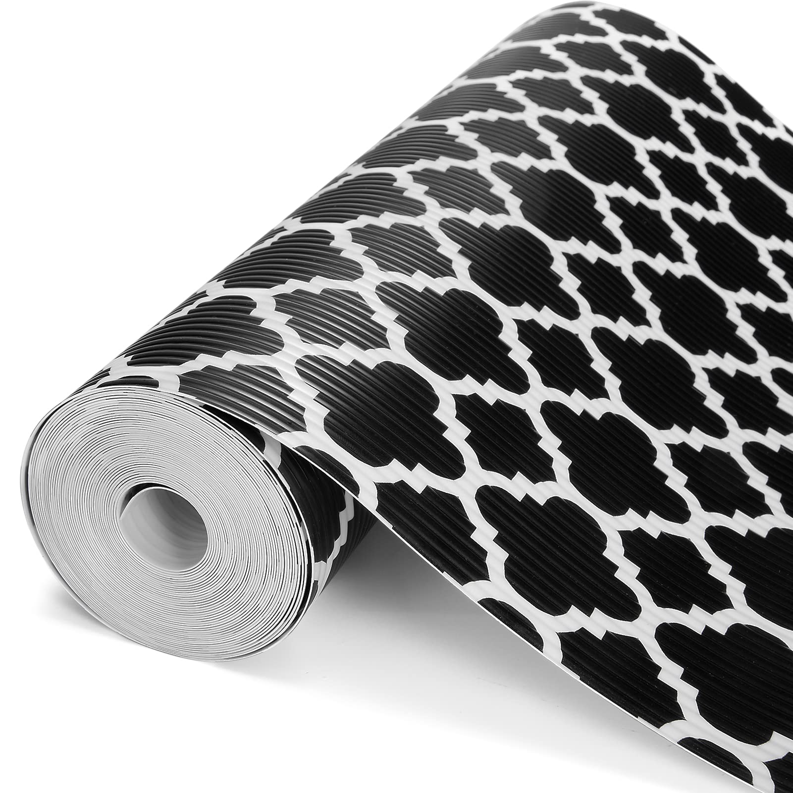 Glotoch Shelf Liner for Kitchen Cabinets Non Adhesive, 12" x20FT(240 Inch) Non Slip Drawer Liners, Waterproof Shelf Paper Closet Liners for Refrigerator Gray