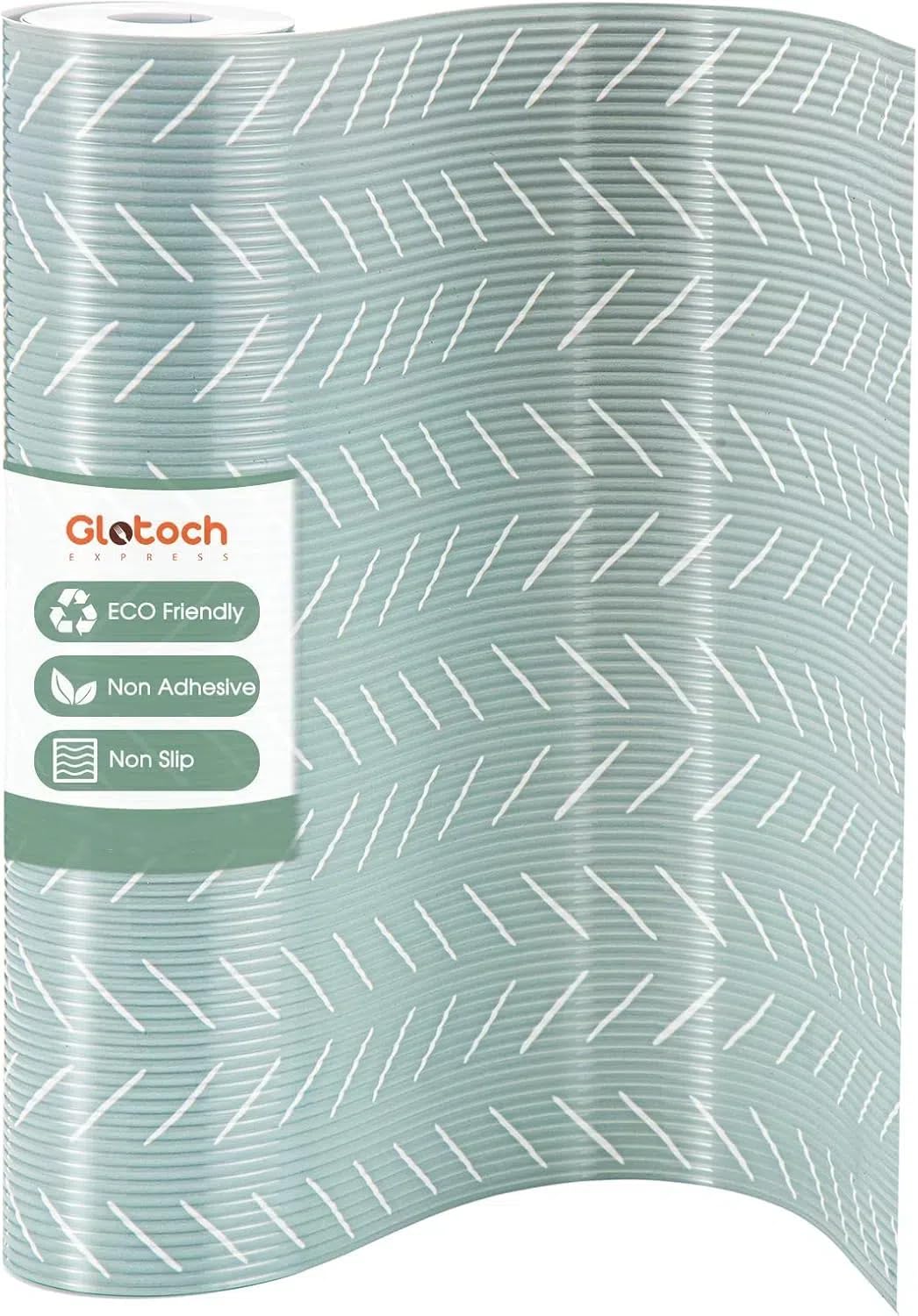 Glotoch Shelf Liner for Kitchen Cabinets Non Adhesive, 12" x20FT(240 Inch) Non Slip Drawer Liners, Waterproof Shelf Paper Closet Liners for Refrigerator Gray