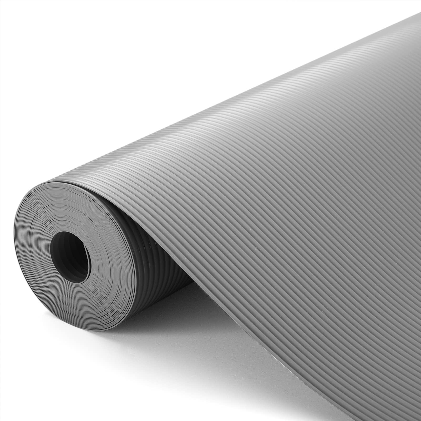 Glotoch Shelf Liner for Kitchen Cabinets Non Adhesive, 12" x20FT(240 Inch) Non Slip Drawer Liners, Waterproof Shelf Paper Closet Liners for Refrigerator Gray