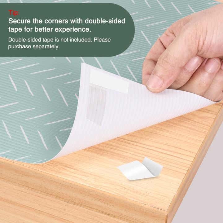 Glotoch Shelf Liner for Kitchen Cabinets Non Adhesive, 12" x20FT(240 Inch) Non Slip Drawer Liners, Waterproof Shelf Paper Closet Liners for Refrigerator Gray