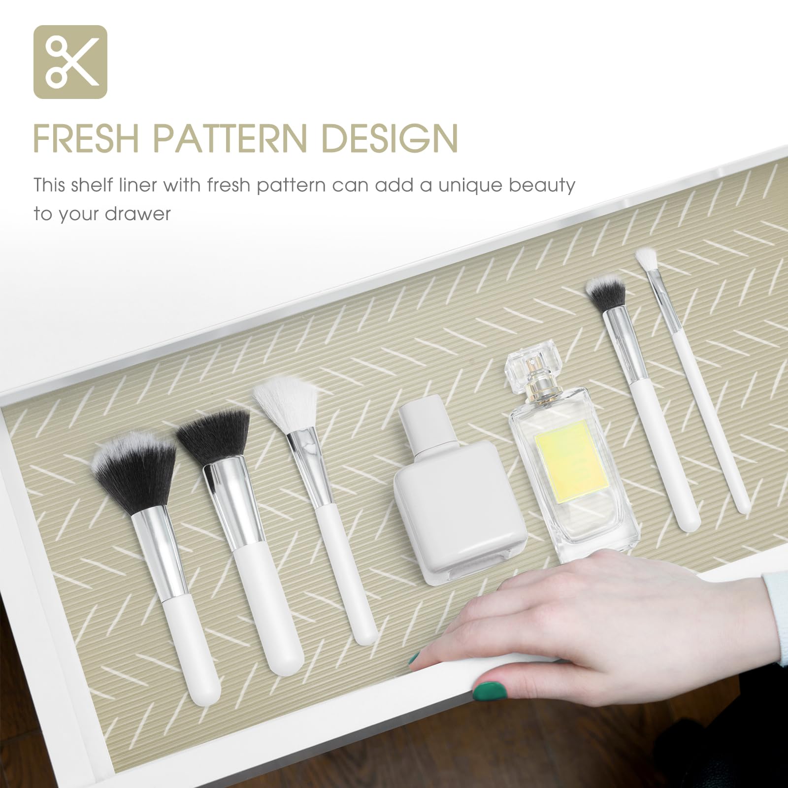 Glotoch Shelf Liner for Kitchen Cabinets Non Adhesive, 12" x20FT(240 Inch) Non Slip Drawer Liners, Waterproof Shelf Paper Closet Liners for Refrigerator Gray