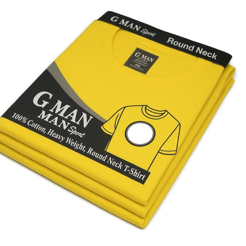 Gman T-Shirt Round Neck/V-Neck for Man (3-Pack)